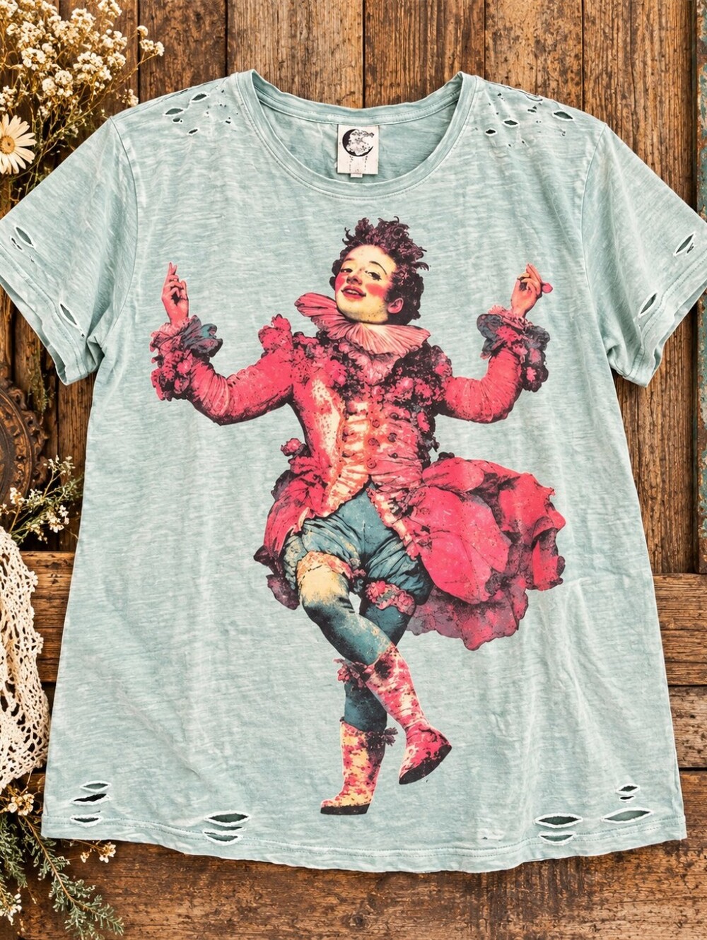 #2045 Jaded Gypsy Moon Dance Tee - Joker Of Love